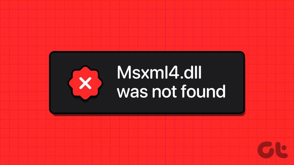 msxml4.dll을 찾을 수 없거나 누락된 오류를 수정하는 방법