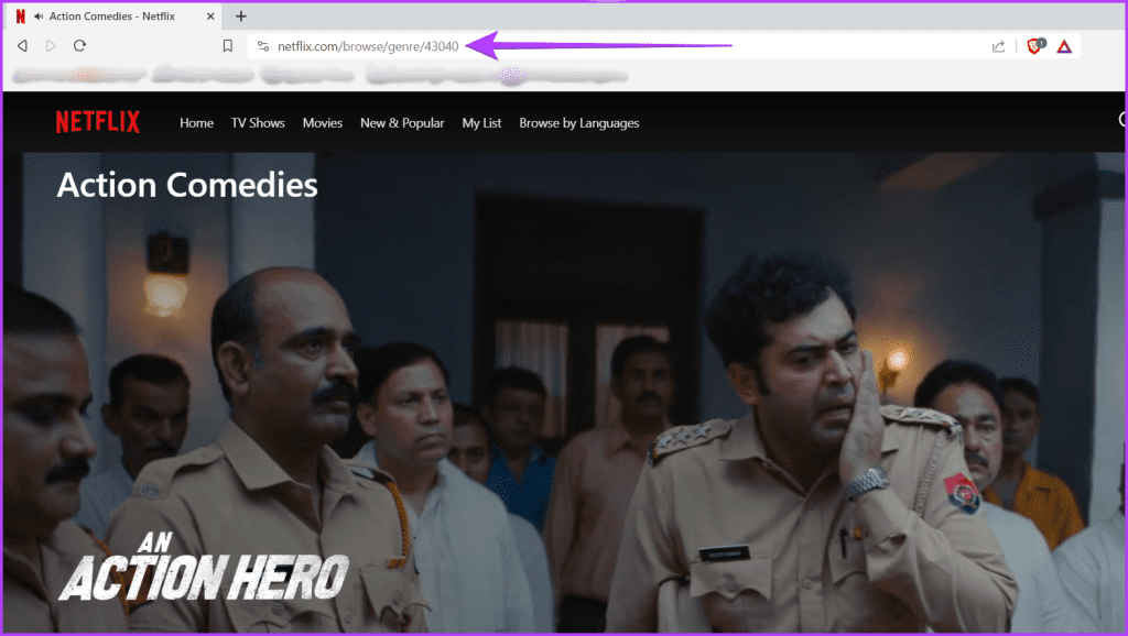 Type the Netflix secret code in the address bar and press Enter on your keyboard