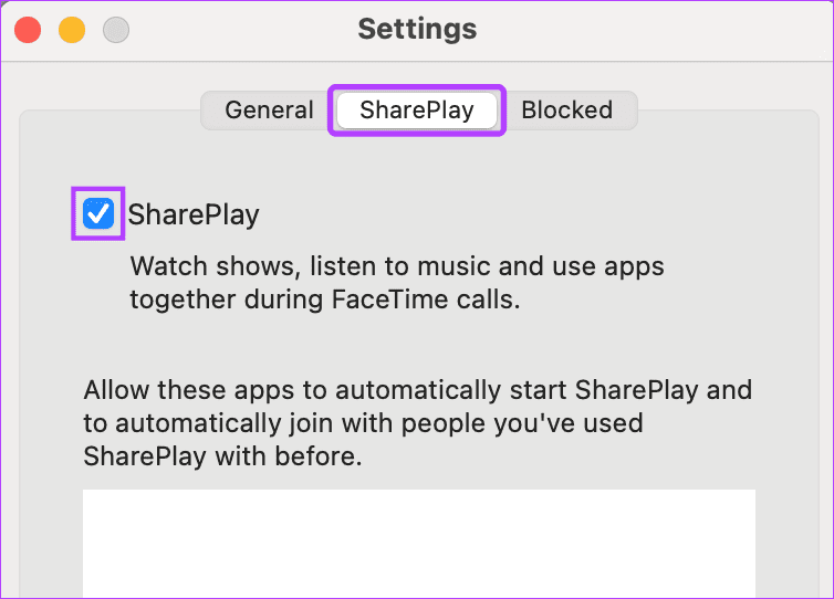 SharePlay Mac 끄기