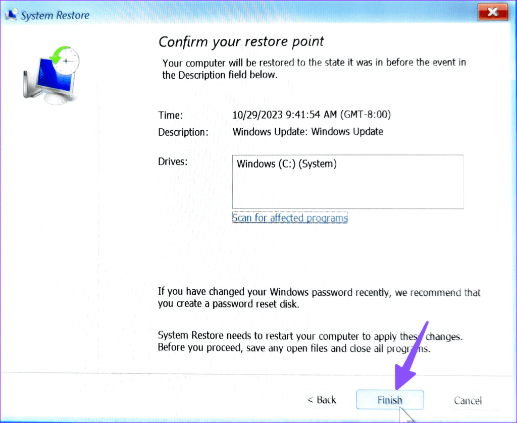 Windows 6에서 PC 루프 진단을 중단하세요.