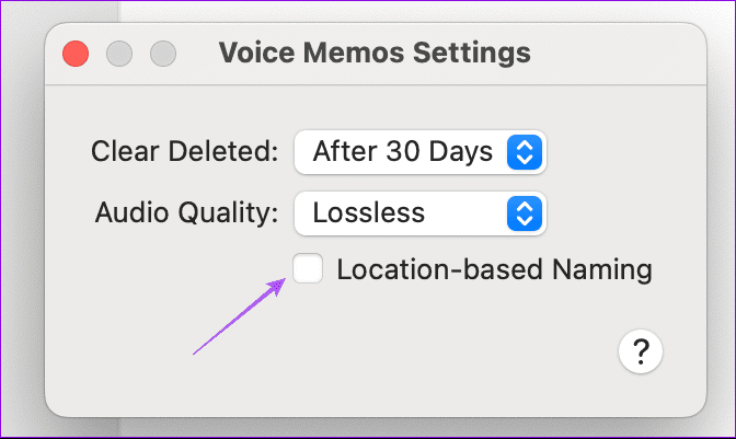 위치 기반 이름 지정 음성 메모 Mac