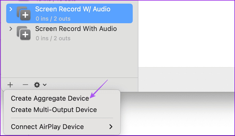 Mac에서 집계 장치 audiomidi 설정 생성