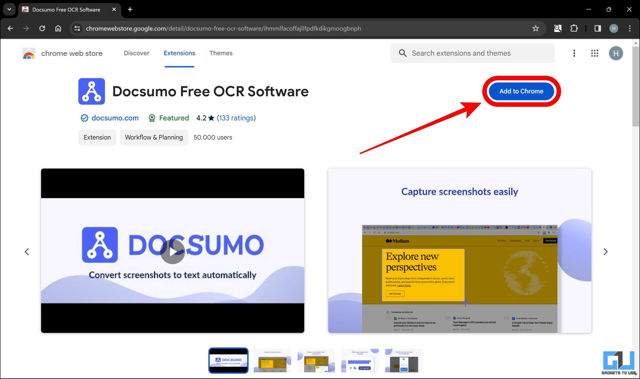 Chrome에 Docsumo를 추가하세요.