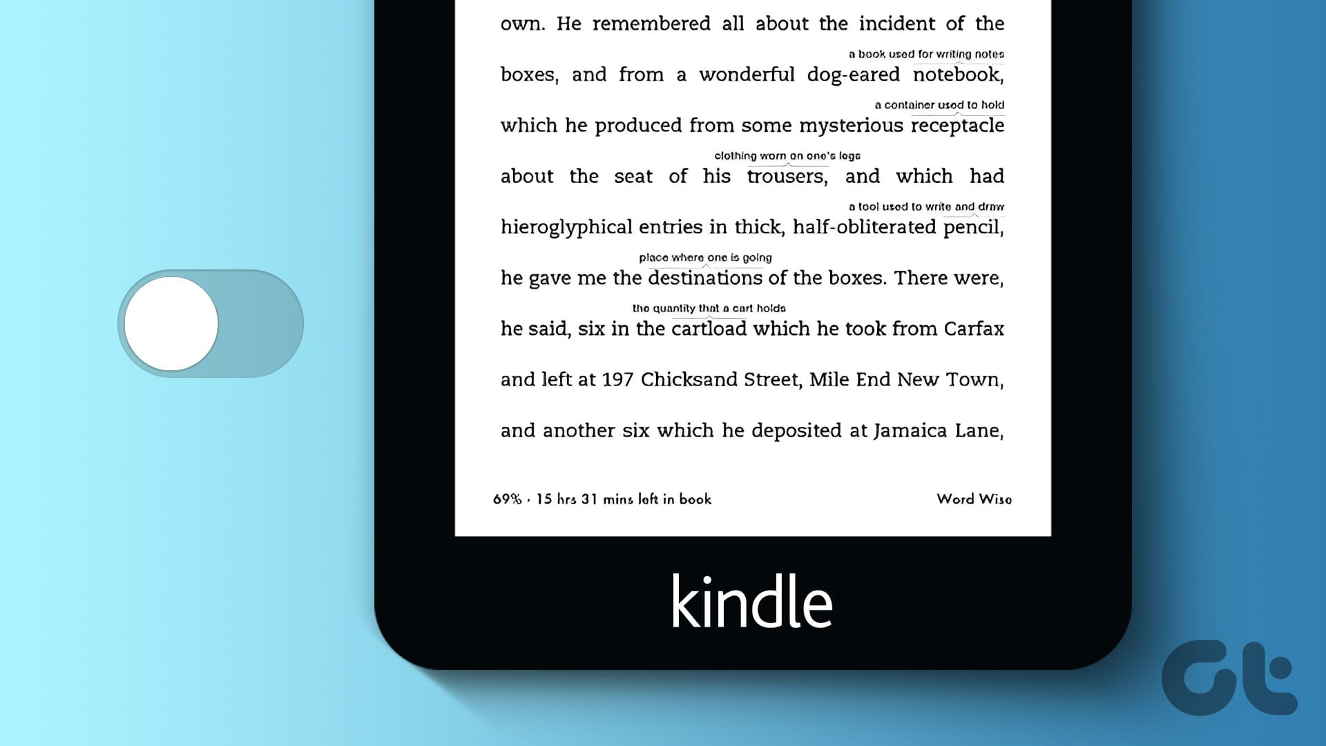 Kindle Reader에서 Word Wise를 비활성화하는 방법 - VPN Cboard
