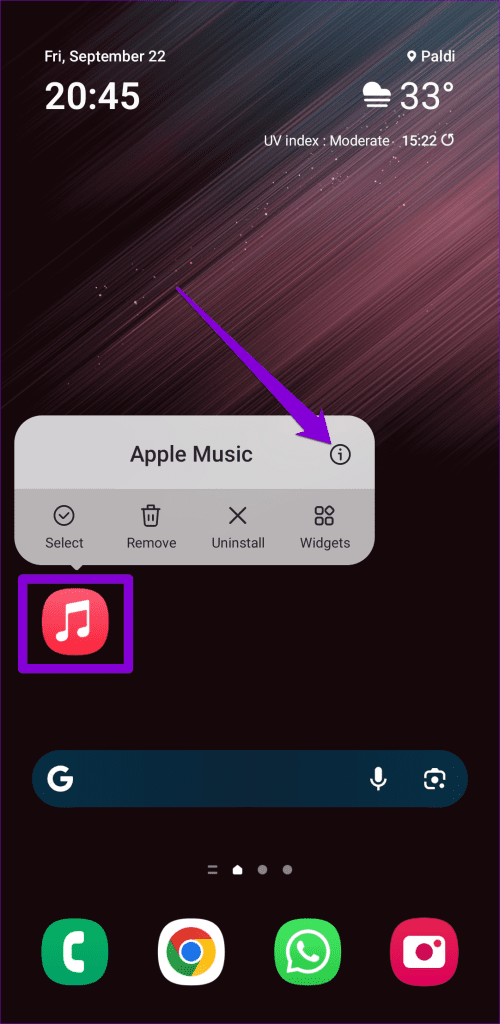 Apple Music 앱 정보 열기