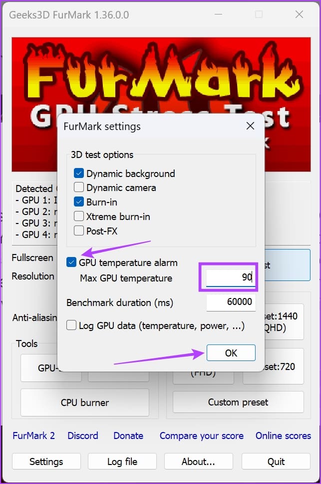 최대 GPU 온도