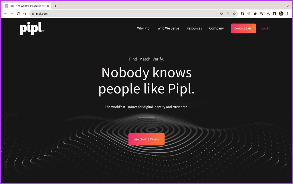 Pipl Deep Web에서 사람을 검색하기 가장 좋은 공간