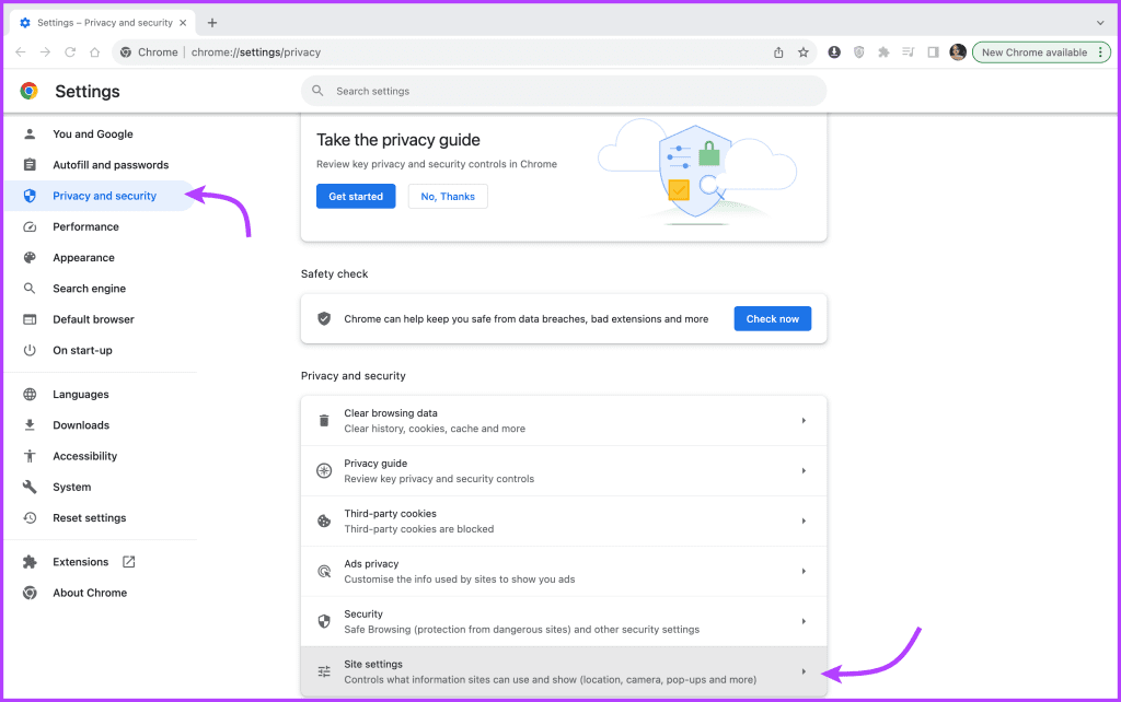 Chrome 2에서 팝업 허용 또는 차단