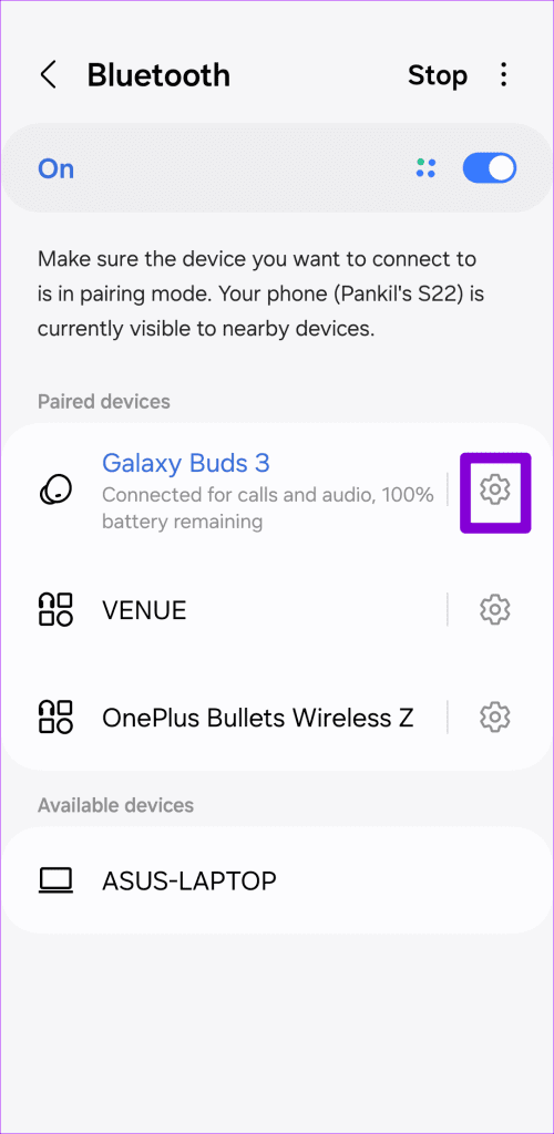 Android에서 Galaxy Buds 3 설정