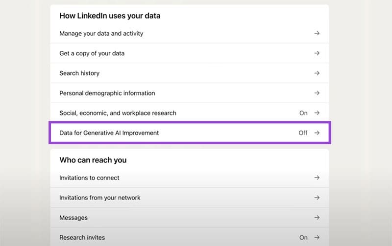 LinkedIn이 데스크톱 3의 데이터에 대한 AI 교육을 중지하는 방법