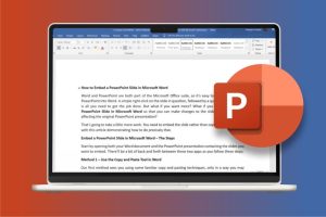 Read more about the article Microsoft Word에 PowerPoint 슬라이드를 포함하는 방법